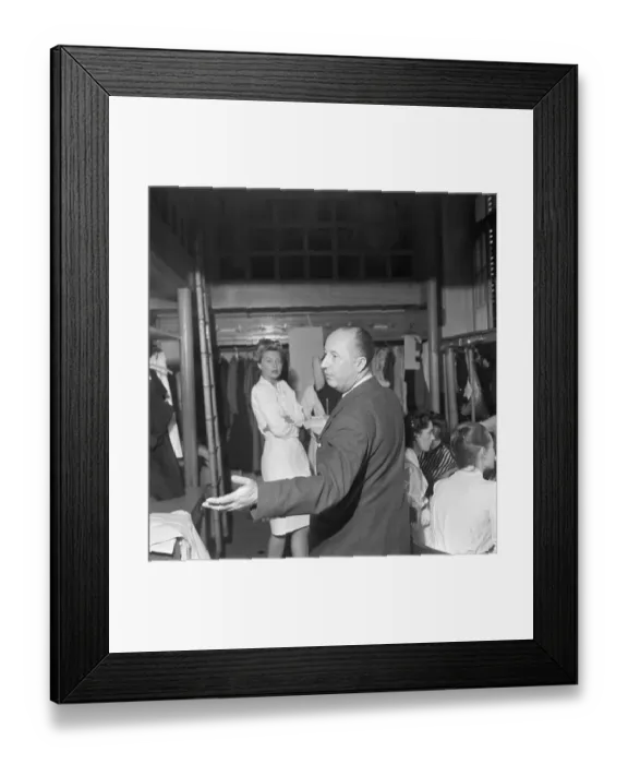 Framed Print : Christian Dior and Models in Fitting Room Framed Print : Christian Dior and Models in Fitting Room