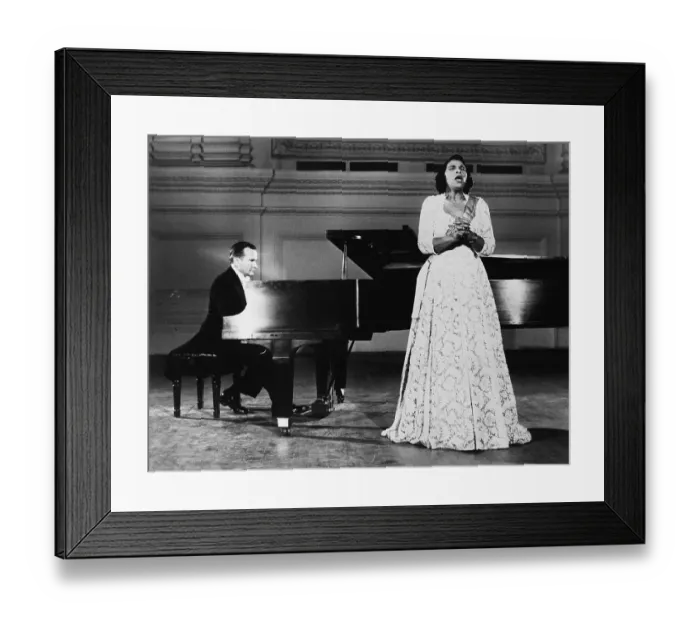Framed Print : Marian Anderson Singing with Franz Rupp Framed Print : Marian Anderson Singing with Franz Rupp
