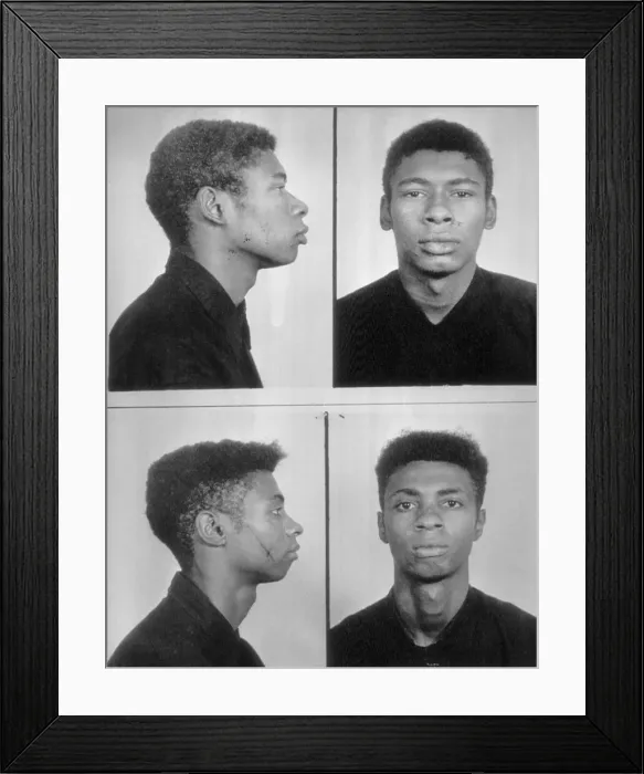 Framed Print : Mug Shots of Two Death Row Inmates Framed Print : Mug Shots of Two Death Row Inmates