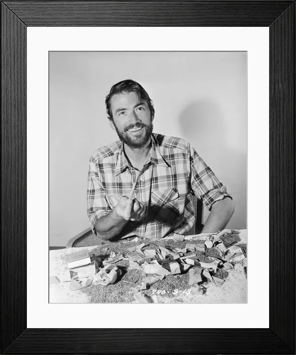 Framed Print : Gregory Peck with Beard Framed Print : Gregory Peck with Beard