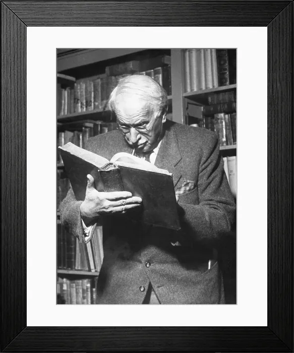 Framed Print : Psychiatrist Carl Jung Reading Framed Print : Psychiatrist Carl Jung Reading