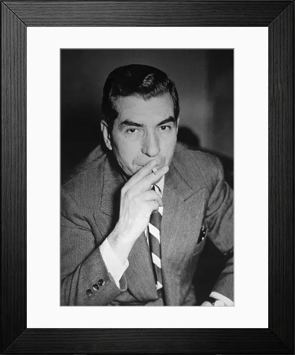 Framed Print : Lucky Luciano Smoking Framed Print : Lucky Luciano Smoking