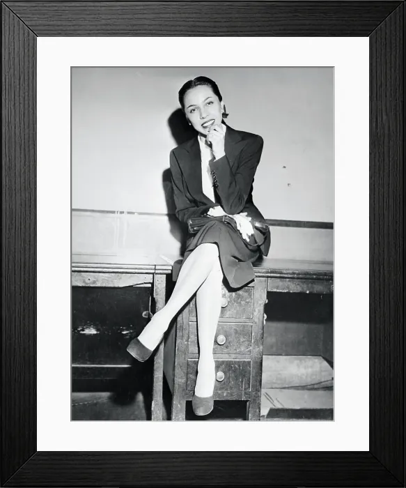 Framed Print : Ballerina Maria Tallchief Sitting on Desk Framed Print : Ballerina Maria Tallchief Sitting on Desk