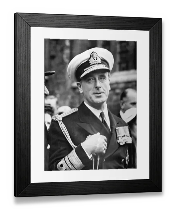 Framed Print : Admiral Louis Mountbatten Framed Print : Admiral Louis Mountbatten