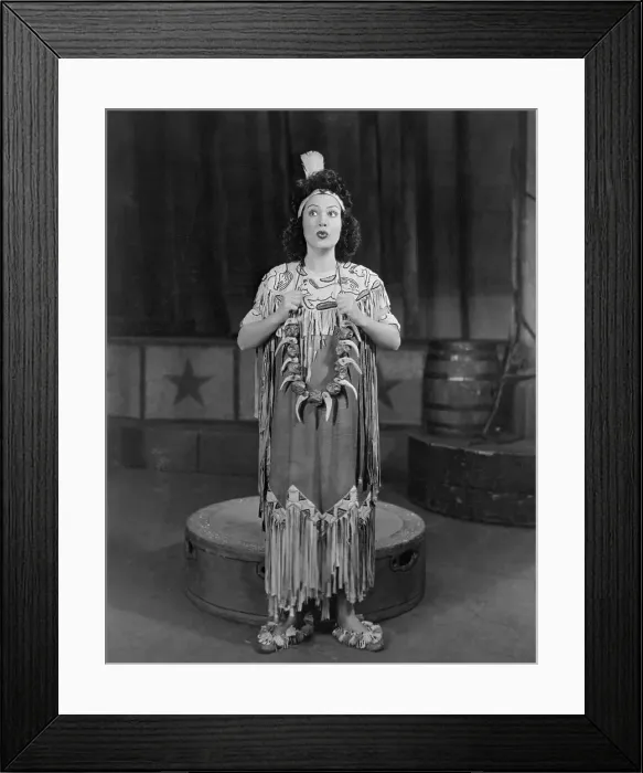 Framed Print : Ethel Merman Wearing Native American Costume Framed Print : Ethel Merman Wearing Native American Costume