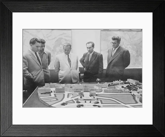Framed Print : Josip Broz Tito Looking at Architectural Models Framed Print : Josip Broz Tito Looking at Architectural Models
