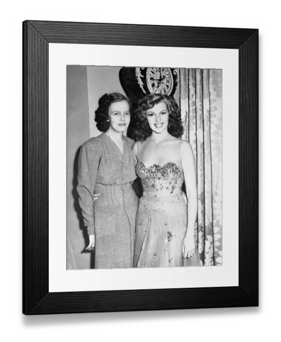 Framed Print : Rita Hayworth Posing with Her Mother Framed Print : Rita Hayworth Posing with Her Mother