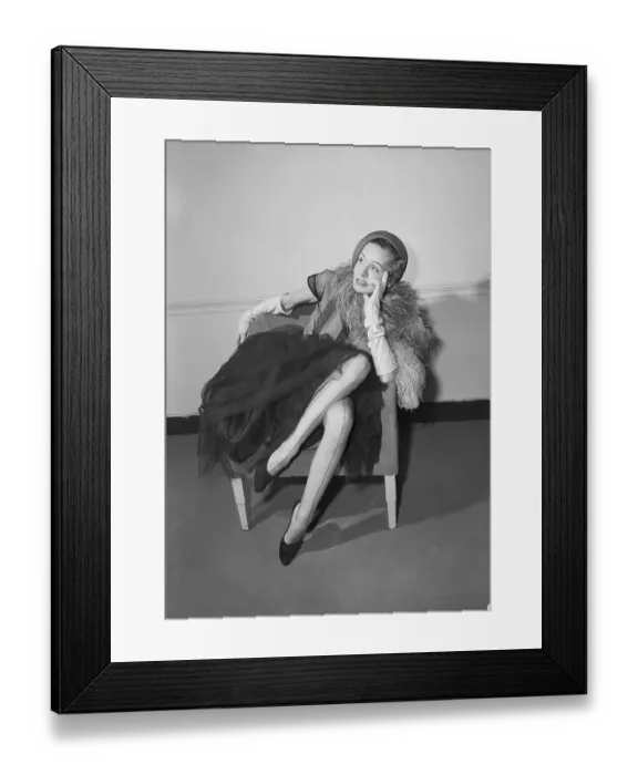 Framed Print : Fashion Model Wearing Stockings by Gotham Hosiery Company Framed Print : Fashion Model Wearing Stockings by Gotham Hosiery Company