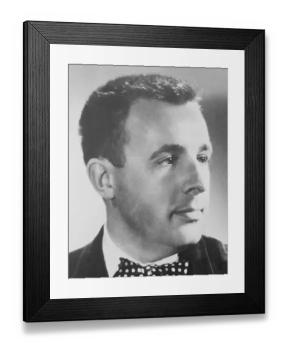 Framed Print : Portrait of Science Fiction Author Ray Bradbury