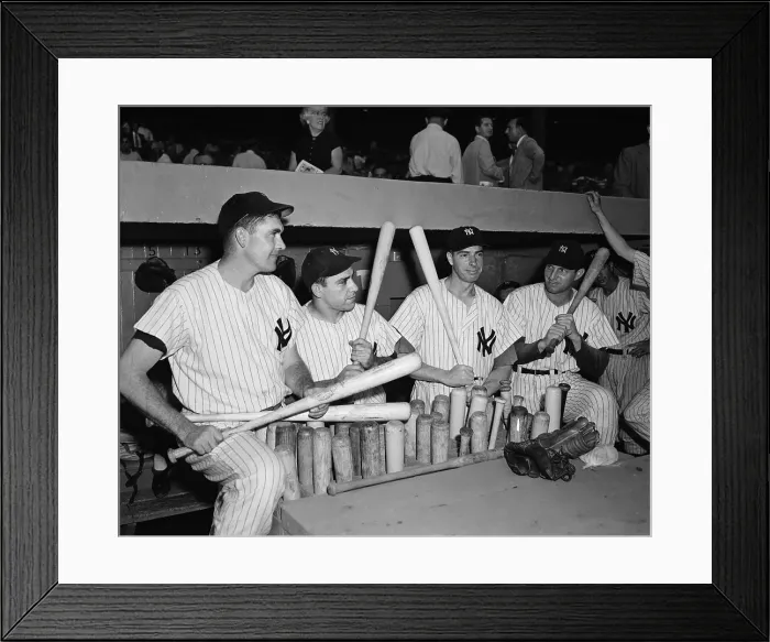 Framed Print : Ny Yankee Players In The Dugout Framed Print : Ny Yankee Players In The Dugout