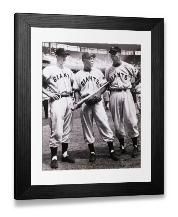 Framed Print : Baseball Players Conversing on the Field Framed Print : Baseball Players Conversing on the Field