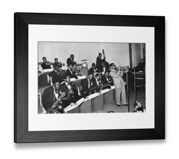 Framed Print : Dizzy Gillespie and Orchestra Framed Print : Dizzy Gillespie and Orchestra