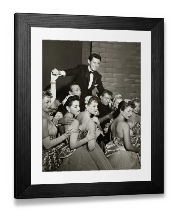 Framed Print : Eddie Fisher on Shoulders of Cast Members Framed Print : Eddie Fisher on Shoulders of Cast Members