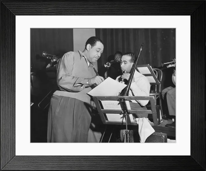 Framed Print : Duke Ellington Instructing Musician Framed Print : Duke Ellington Instructing Musician