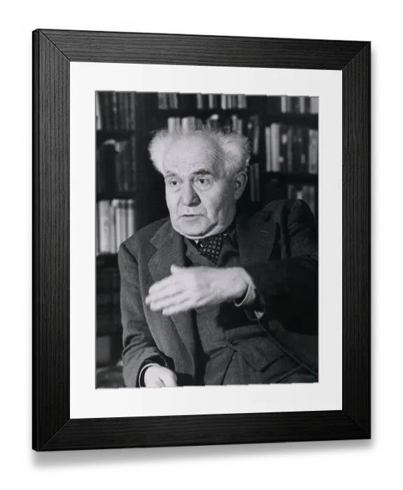 Framed Print : Israeli Statesman David Ben Gurion Gesturing Framed Print : Israeli Statesman David Ben Gurion Gesturing