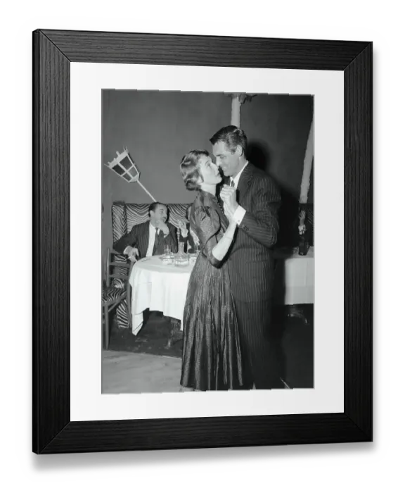 Framed Print : Entertainers Cary Grant and Betsey Drake Dancing at the El Morocco