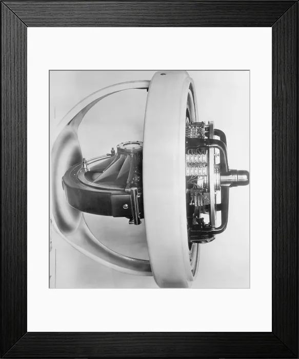 Framed Print : Display of Early Gyrocompass Framed Print : Display of Early Gyrocompass