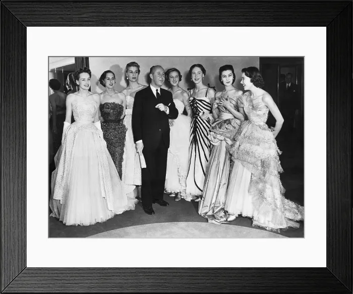 Framed Print : Christian Dior with Models at Fashion Show Framed Print : Christian Dior with Models at Fashion Show