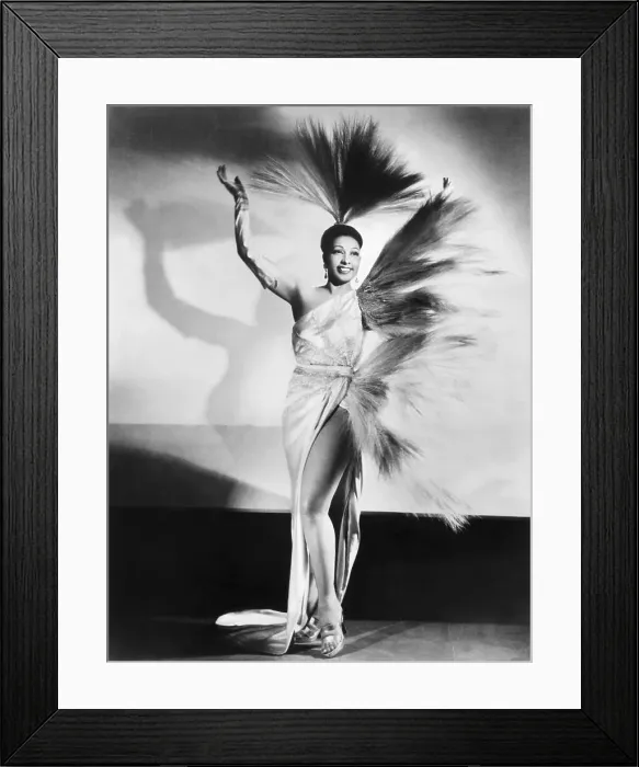Framed Print : Josephine Baker in Feathered Gown Framed Print : Josephine Baker in Feathered Gown