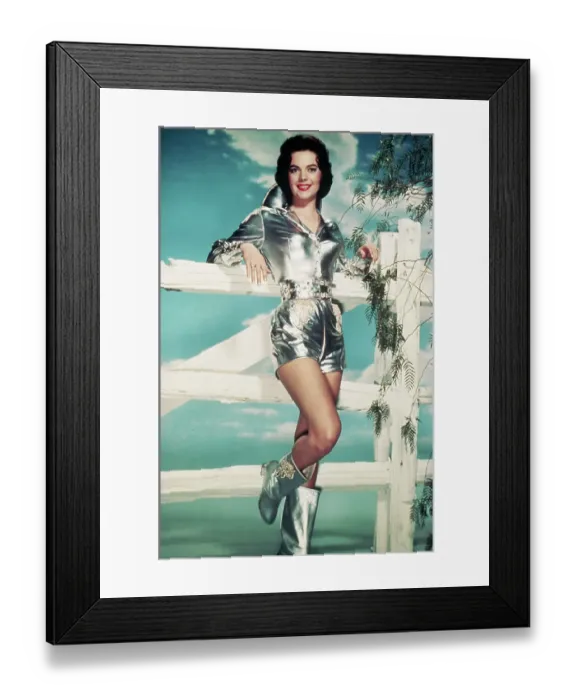 Framed Print : Natalie Wood in Silver Lame Cowgirl Costume Framed Print : Natalie Wood in Silver Lame Cowgirl Costume