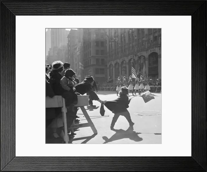 Framed Print : Girl Trying to Join St. Patrick's Parade Framed Print : Girl Trying to Join St. Patrick's Parade
