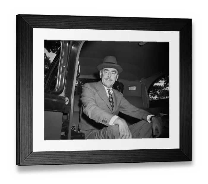 Framed Print : Dean Acheson Seated Inside Automobile Framed Print : Dean Acheson Seated Inside Automobile