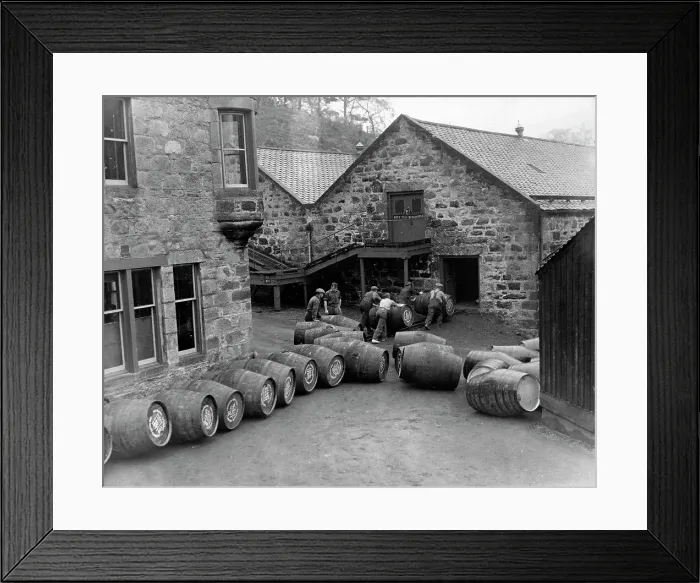 Framed Print : Scotch Whiskey Is Poured Into Casks Framed Print : Scotch Whiskey Is Poured Into Casks