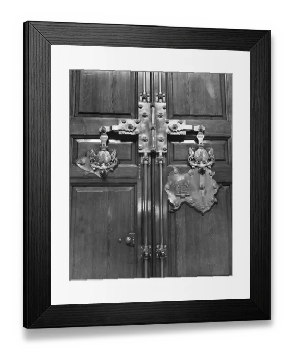 Framed Print : Lock on Doors of Blenheim's Great Hall Framed Print : Lock on Doors of Blenheim's Great Hall