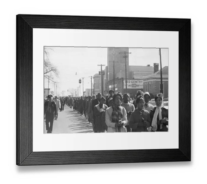 Framed Print : Protesters in Civil Rights March Framed Print : Protesters in Civil Rights March