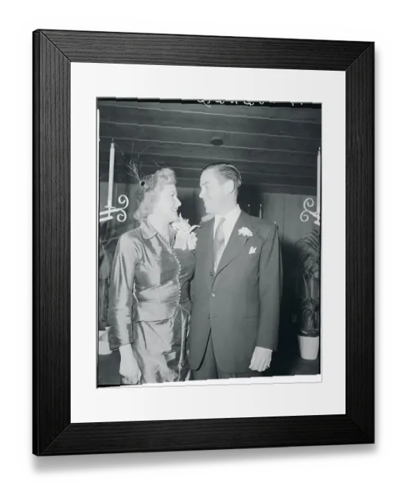 Framed Print : Margaret Whiting with Hubbell Robinson Jr Framed Print : Margaret Whiting with Hubbell Robinson Jr