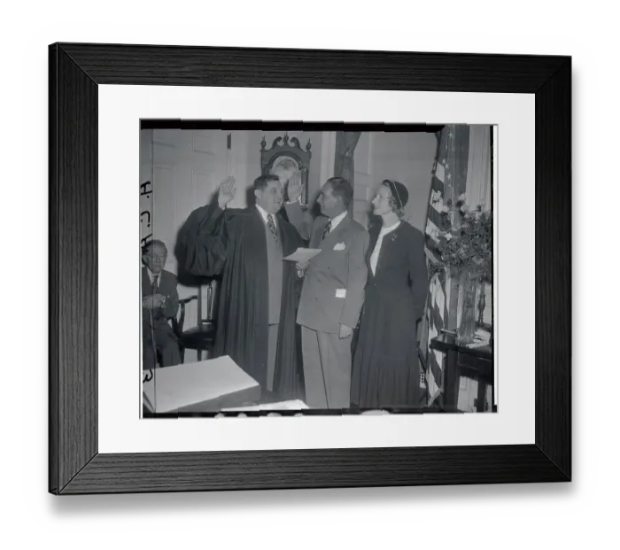 Framed Print : Vincent Impellitteri Being Sworn in for City Council Framed Print : Vincent Impellitteri Being Sworn in for City Council