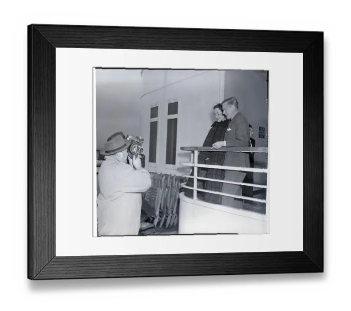 Framed Print : Cameraman Focused On Duke, Duchess of Windsor