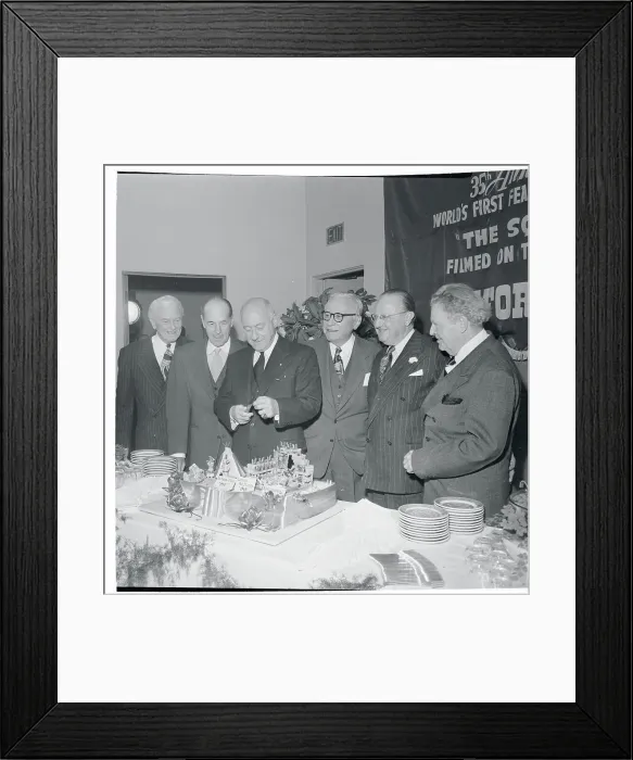 Framed Print : Cecil B. DeMille Standing at Buffet Table During Honor Celebration Framed Print : Cecil B. DeMille Standing at Buffet Table During Honor Celebration