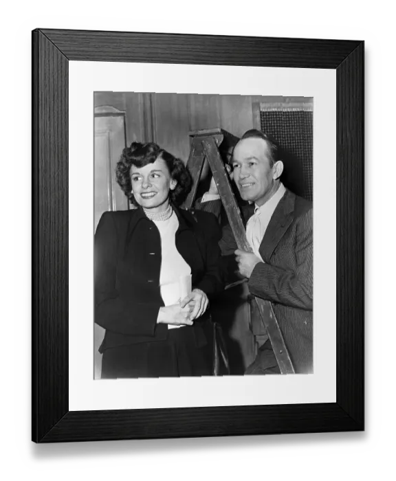 Framed Print : Virginia MacPherson and Musician Spade Cooley