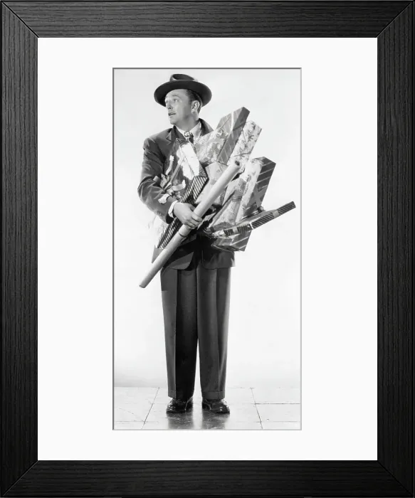 Framed Print : Robert Mitchem with Christmas Shopping Framed Print : Robert Mitchem with Christmas Shopping