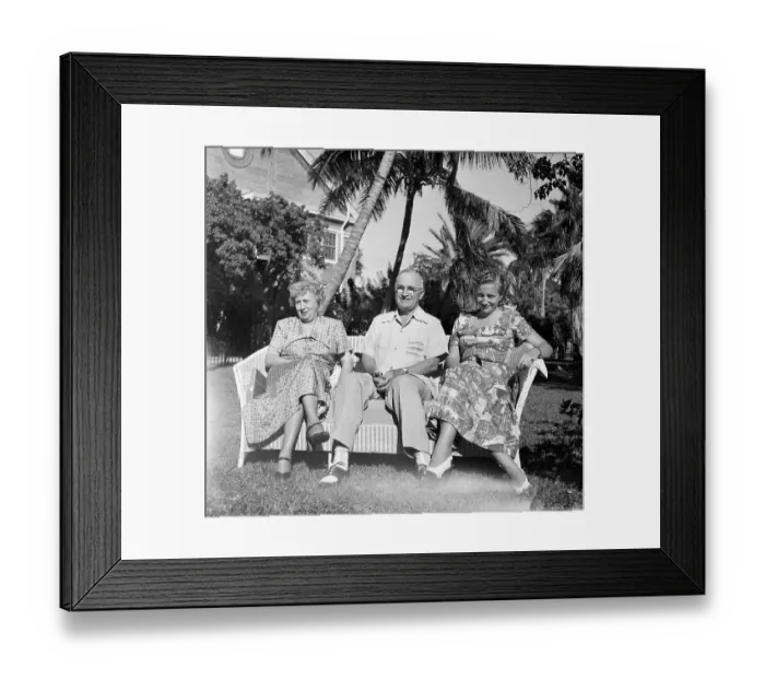 Framed Print : Pres. Turman With Family, Seated On Lawn Framed Print : Pres. Turman With Family, Seated On Lawn