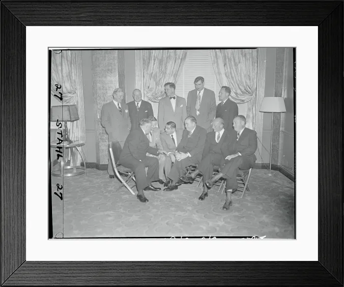 Framed Print : Alben Barkley Meeting with Colleagues