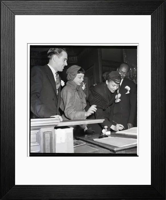 Framed Print : Katherine Dunham Signs Registry; Others
