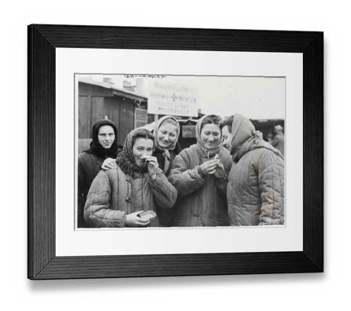 Framed Print : Women In Scarves Sniffing Perfume Framed Print : Women In Scarves Sniffing Perfume