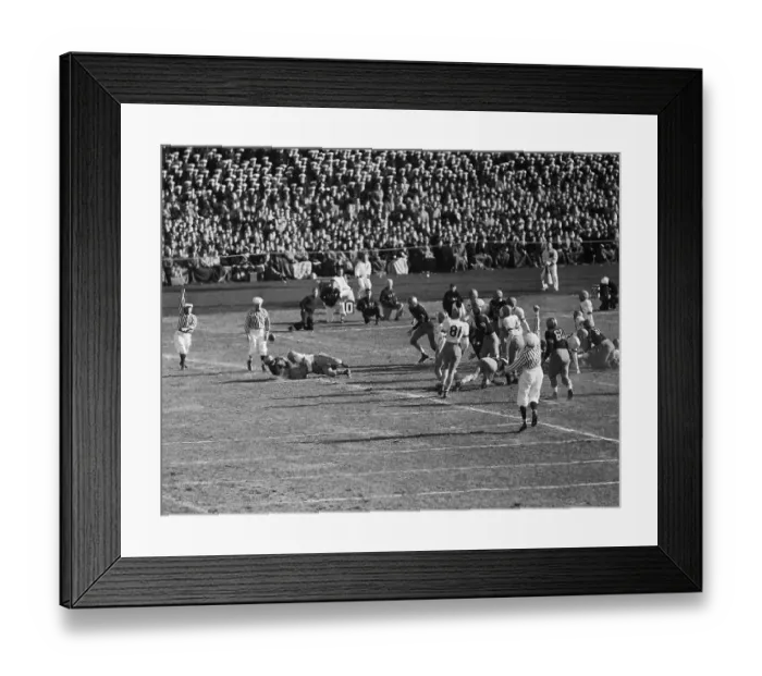 Framed Print : Football Players on The Field During Game Framed Print : Football Players on The Field During Game