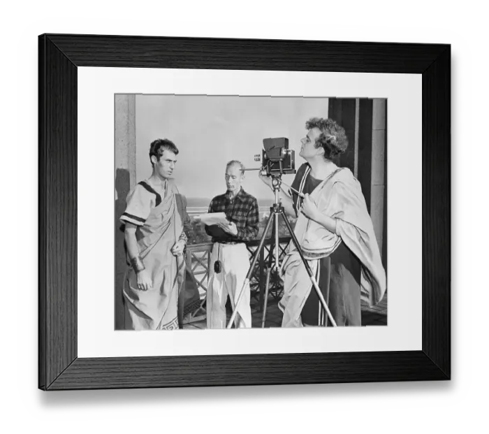 Framed Print : Director Preparing Shot for Julius Caesar Motion Picture Framed Print : Director Preparing Shot for Julius Caesar Motion Picture