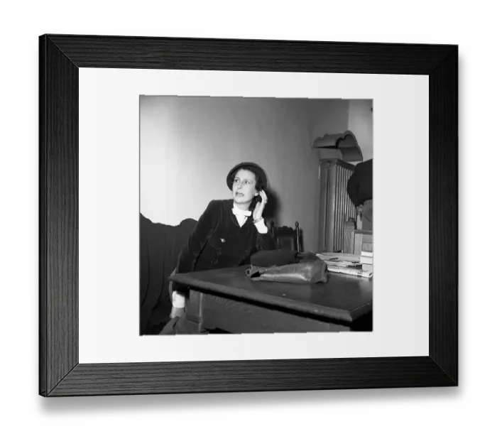 Framed Print : Leni Riefenstahl with Her Lawyer Framed Print : Leni Riefenstahl with Her Lawyer