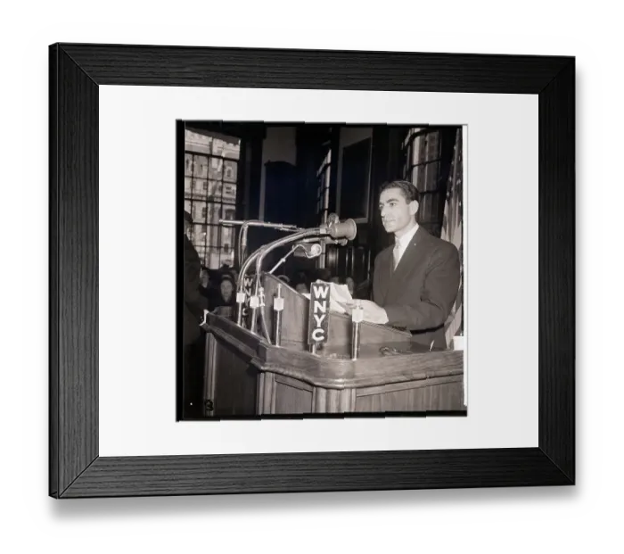 Framed Print : Shah of Iran Speaking on American Radio Framed Print : Shah of Iran Speaking on American Radio