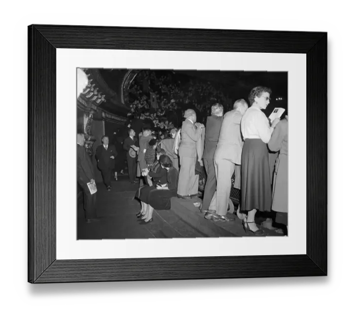Framed Print : People Stand Inside Metropolitan Opera House