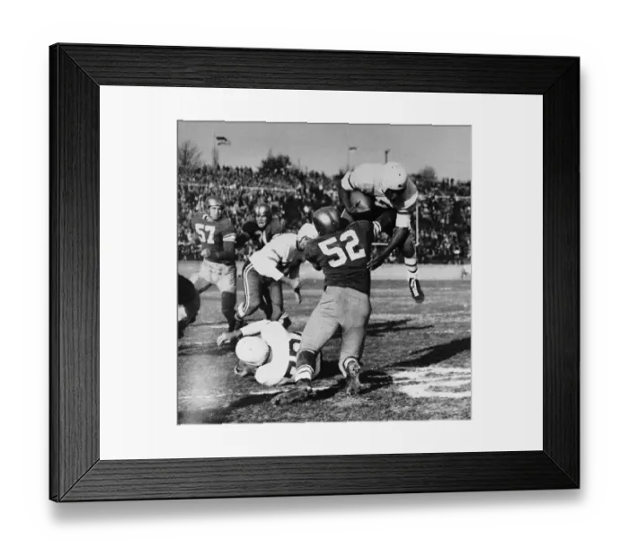 Framed Print : George Taliaferro Getting Tackled in Game Framed Print : George Taliaferro Getting Tackled in Game
