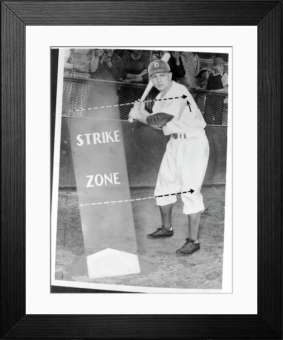 Framed Print : Photo Shows the New Baseball Strike Zone Framed Print : Photo Shows the New Baseball Strike Zone