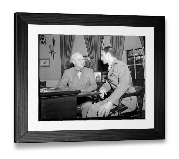 Framed Print : Mohammed Reza Pahlavi Confers With Harry Truman Framed Print : Mohammed Reza Pahlavi Confers With Harry Truman