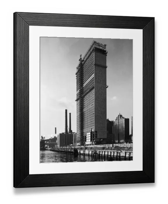 Framed Print : UN Building Under Construction Framed Print : UN Building Under Construction
