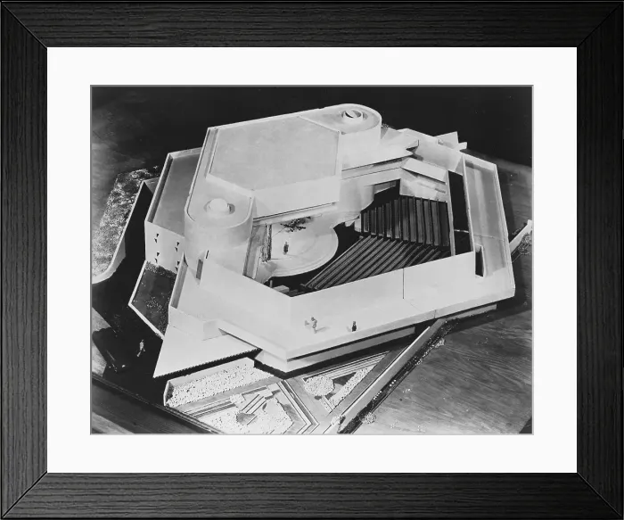 Framed Print : Model Theater Designed by Frank Lloyd Wright Framed Print : Model Theater Designed by Frank Lloyd Wright