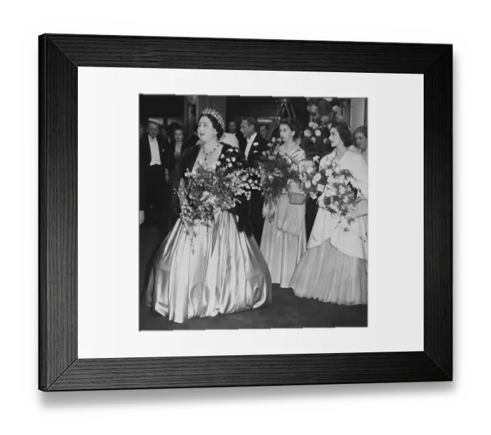 Framed Print : British Royal Family Carrying Bouquets at Theater Framed Print : British Royal Family Carrying Bouquets at Theater